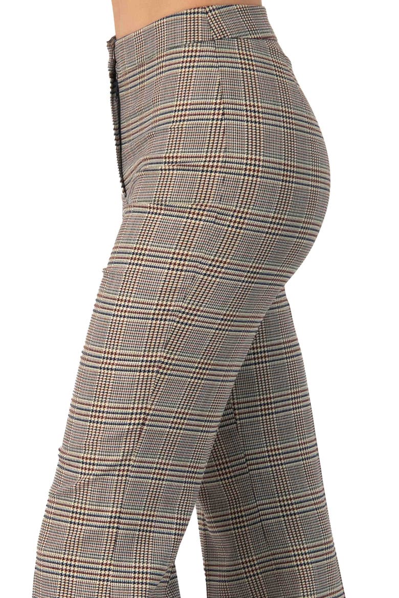 Straight-Leg Prince Of Wales Trousers, Alternate, color, Multi-Brown
