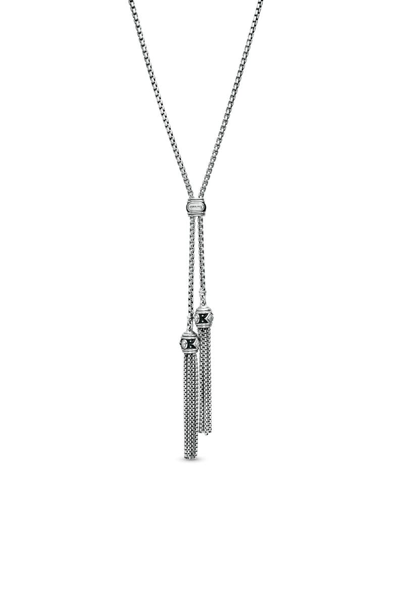 David Yurman Renaissance Tassel Necklace with Diamonds in Silver, Alternate, color, 
