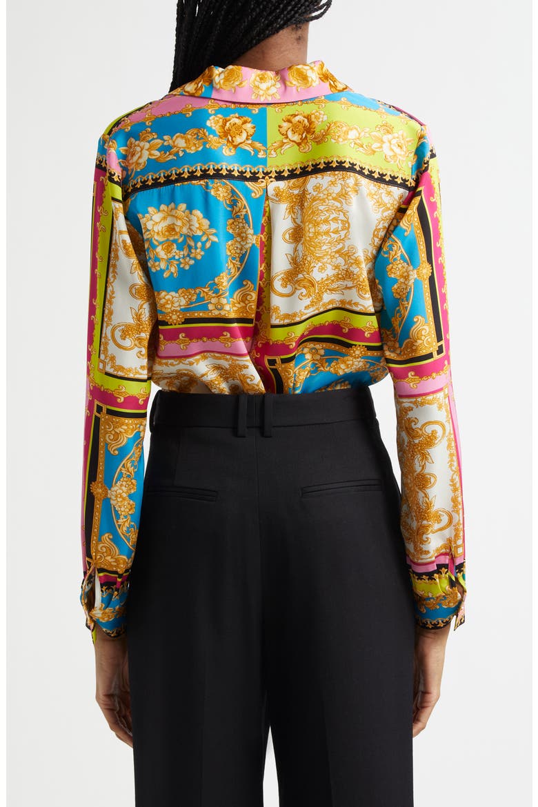 The Madeline Aphrodite's Palace Stretch Silk Button-Up Shirt, Alternate, color, PALACE PRINT