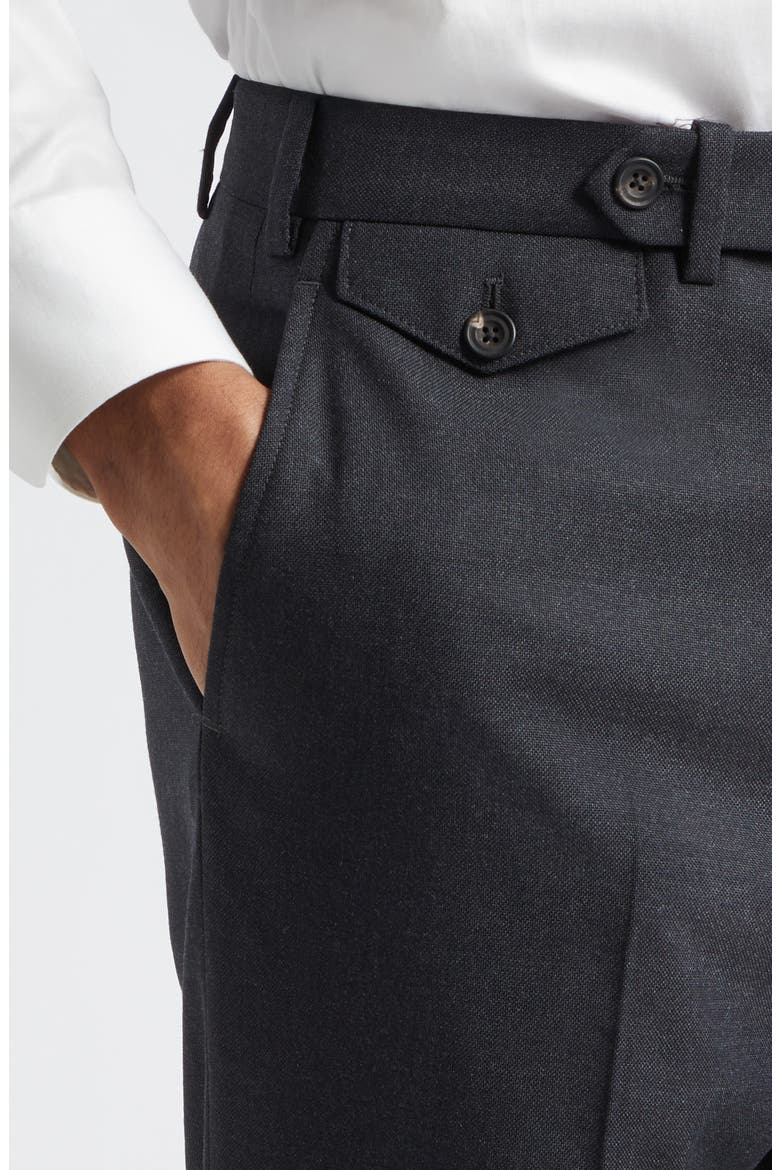 Waverly High Twist Virgin Wool Trousers, Alternate, color, CHARCOAL