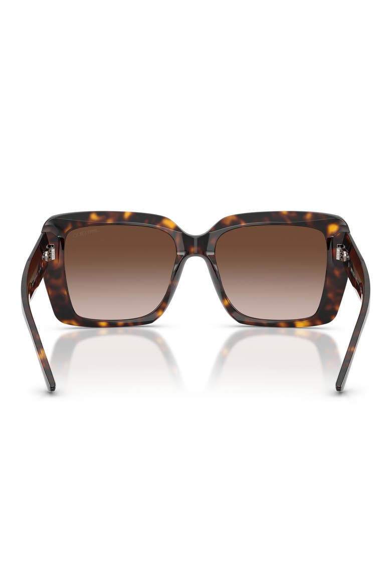 54mm Gradient Square Sunglasses, Alternate, color, HAVANA / BROWN GRADIENT