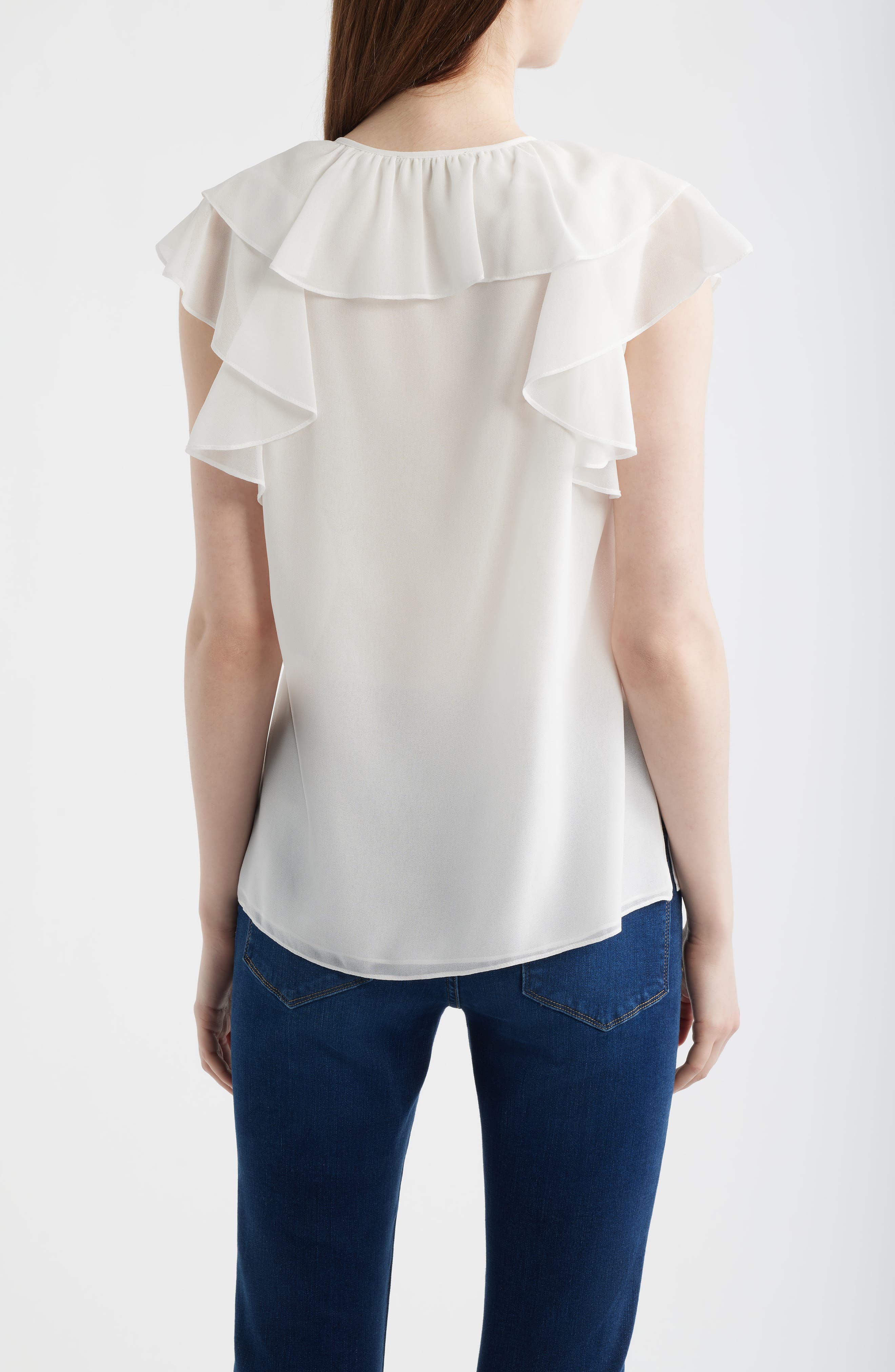 Maren Ruffle Cap Sleeve Top - image 2