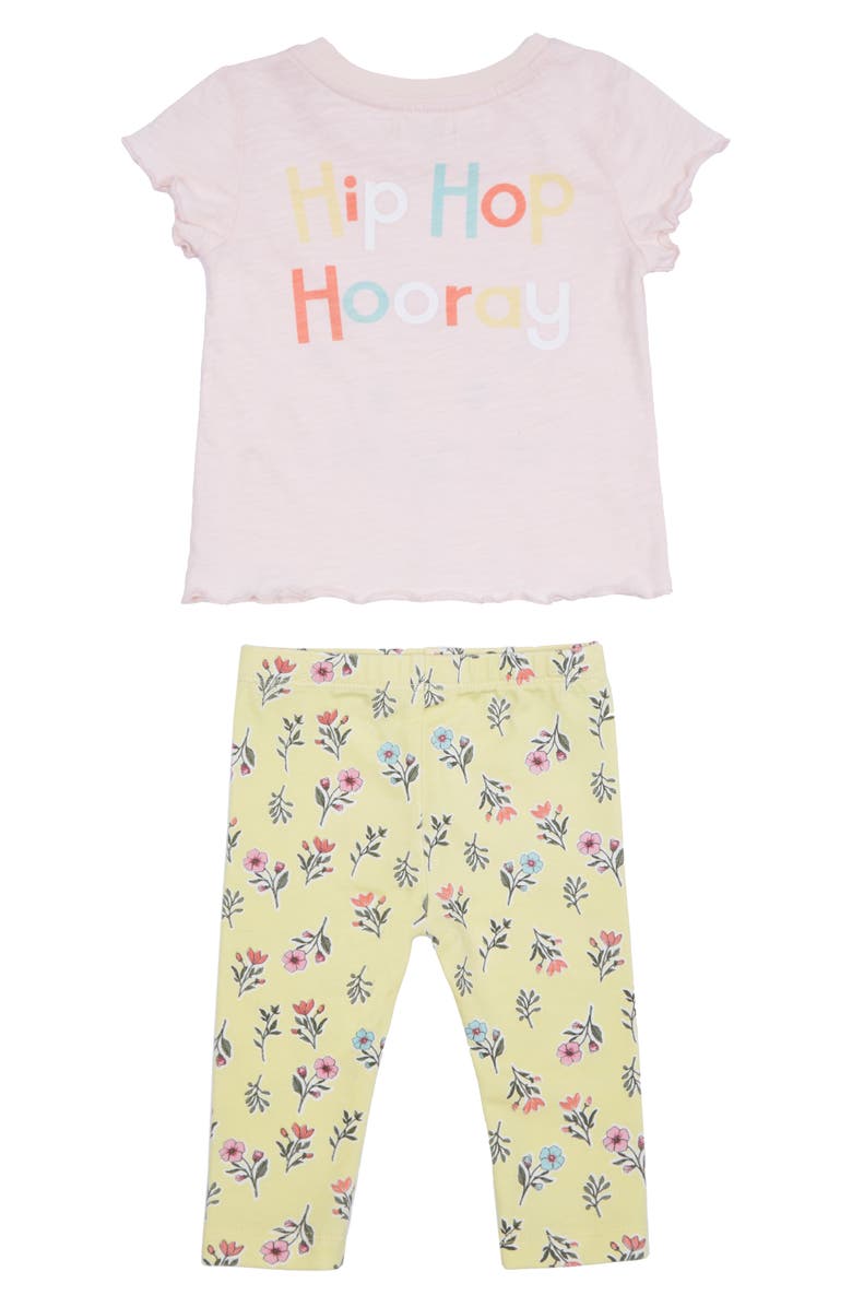 Peek Essentials Hadlee Bunny T-Shirt & Floral Leggings Set, Alternate, color,