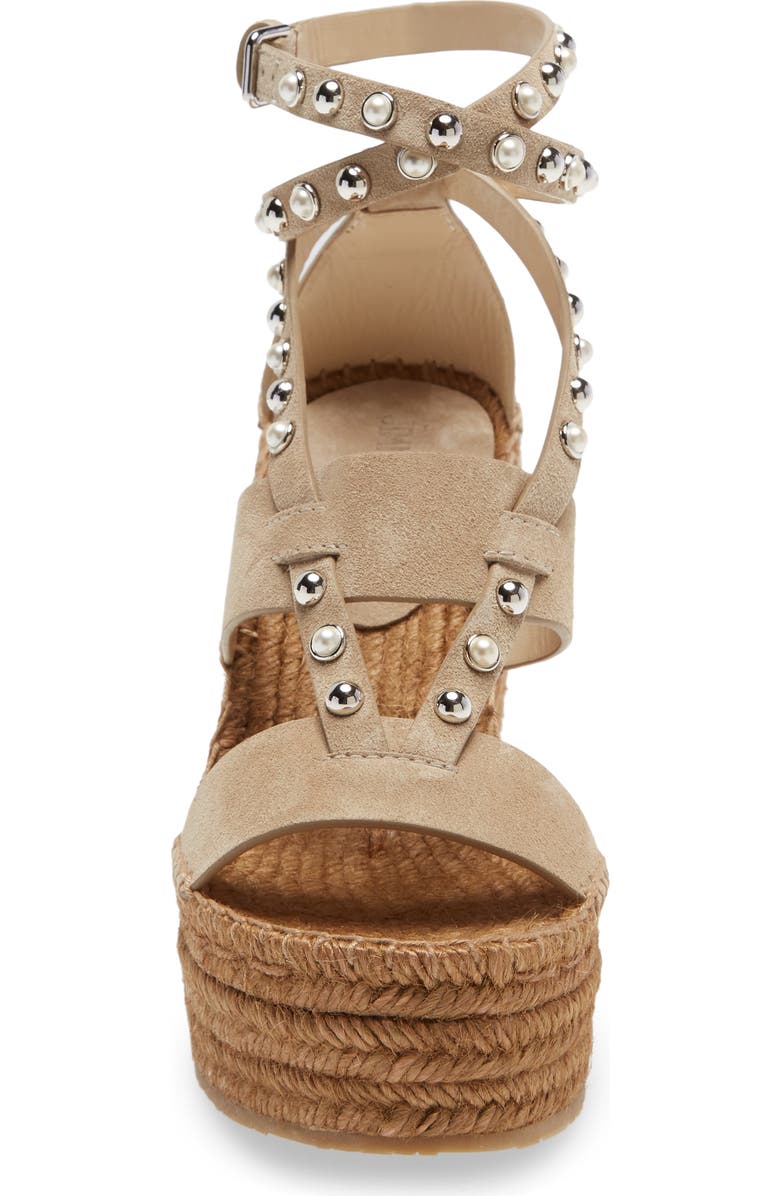 Jimmy Choo Danica Studded Espadrille Wedge Sandal, Alternate, color,