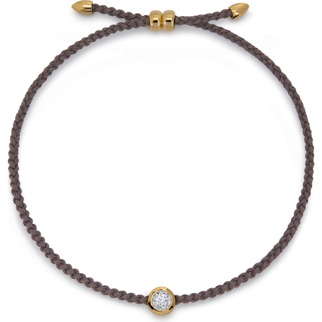 Monica Vinader Round Lab Grown Diamond Cord Bracelet In Black