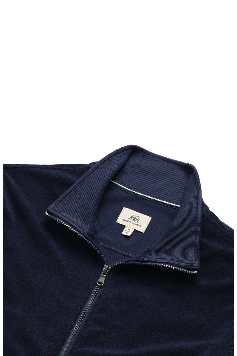Frank Saltwater Terry Track Jacket, Alternate, color, Navy Blazer