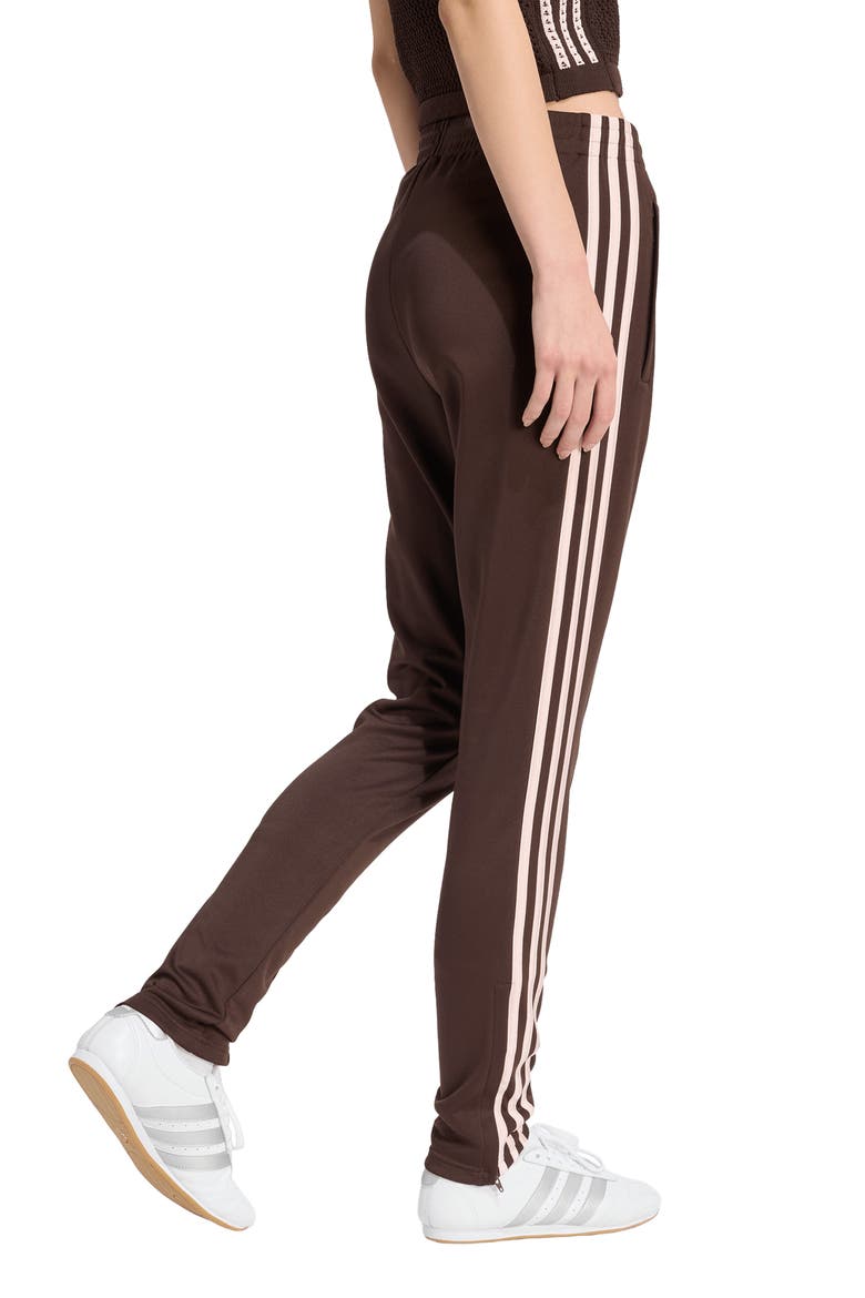 SST 3-Stripe Classic Track Pants, Alternate, color, AURORA COFFEE/SANDY PINK