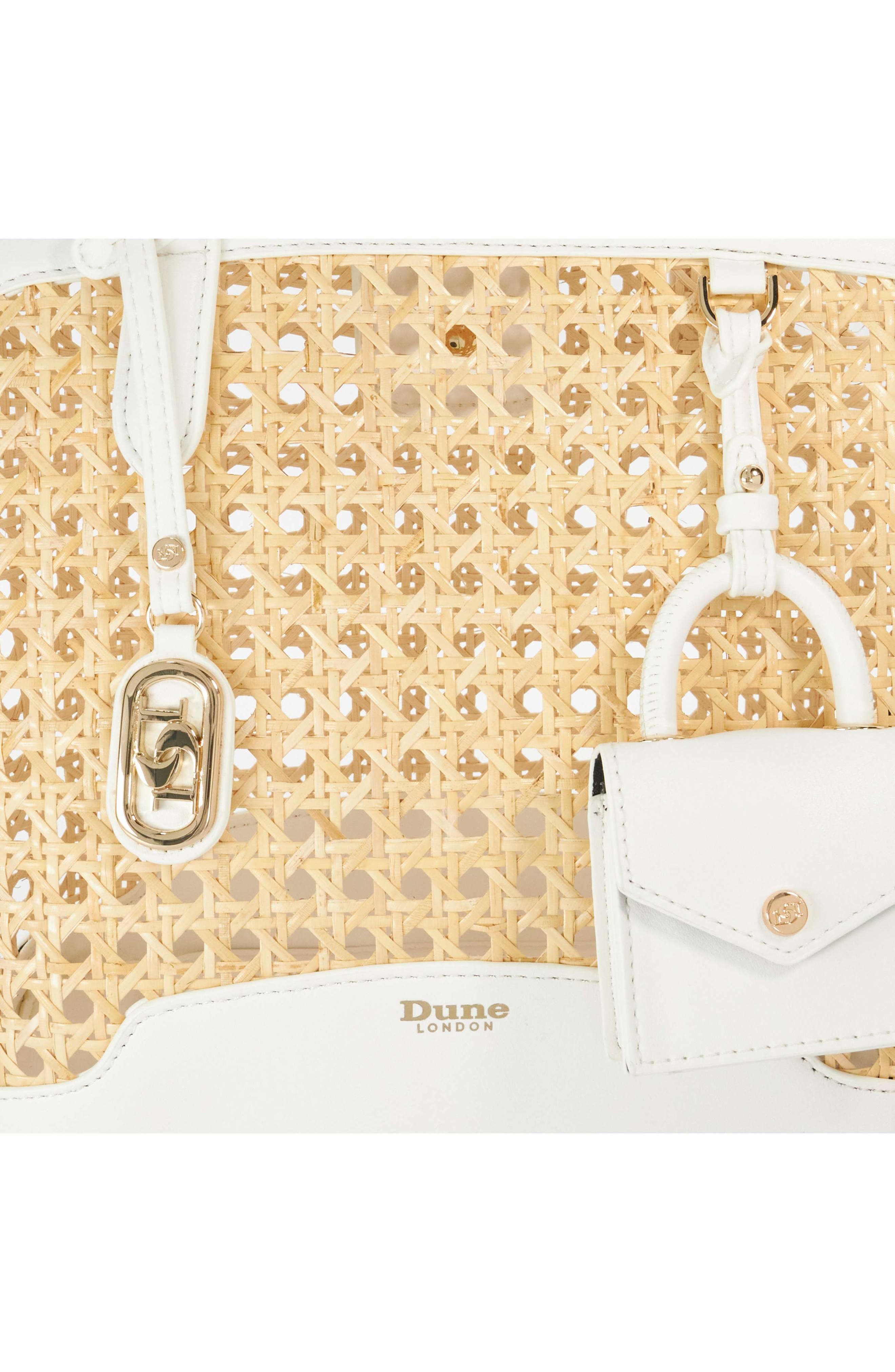 Dune London Dinidecided Rattan Shoulder Bag, Alternate, color, 