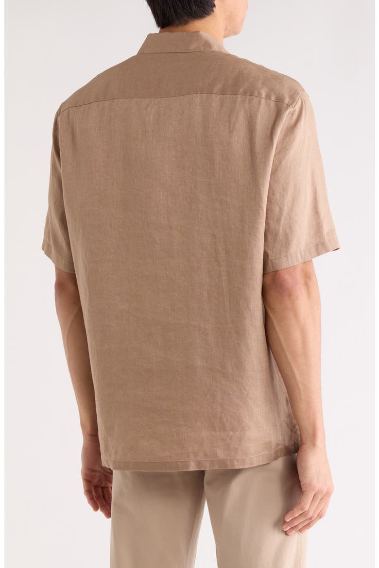 Daze Linen Shirt, Alternate, color, FOSSIL