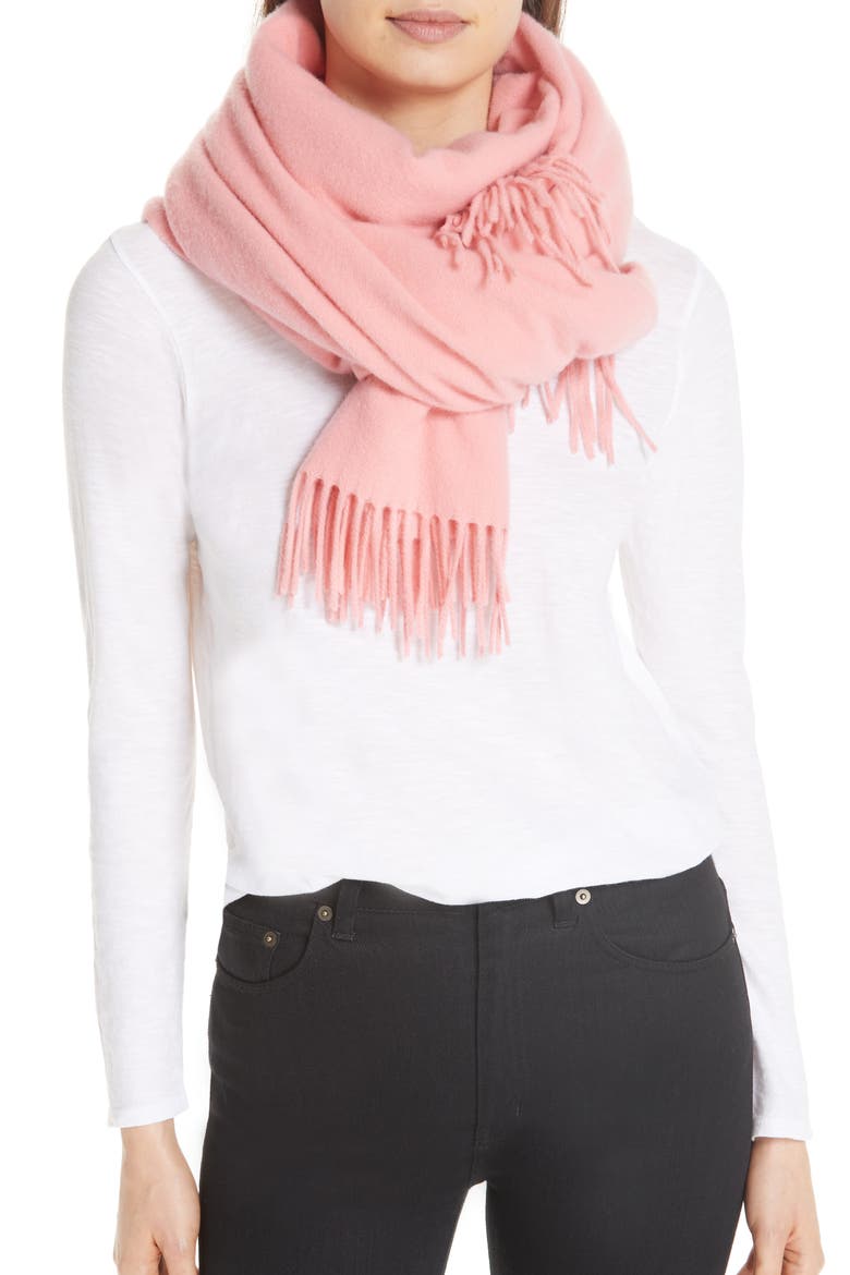 Classic Wool Scarf, Alternate, color, PINK