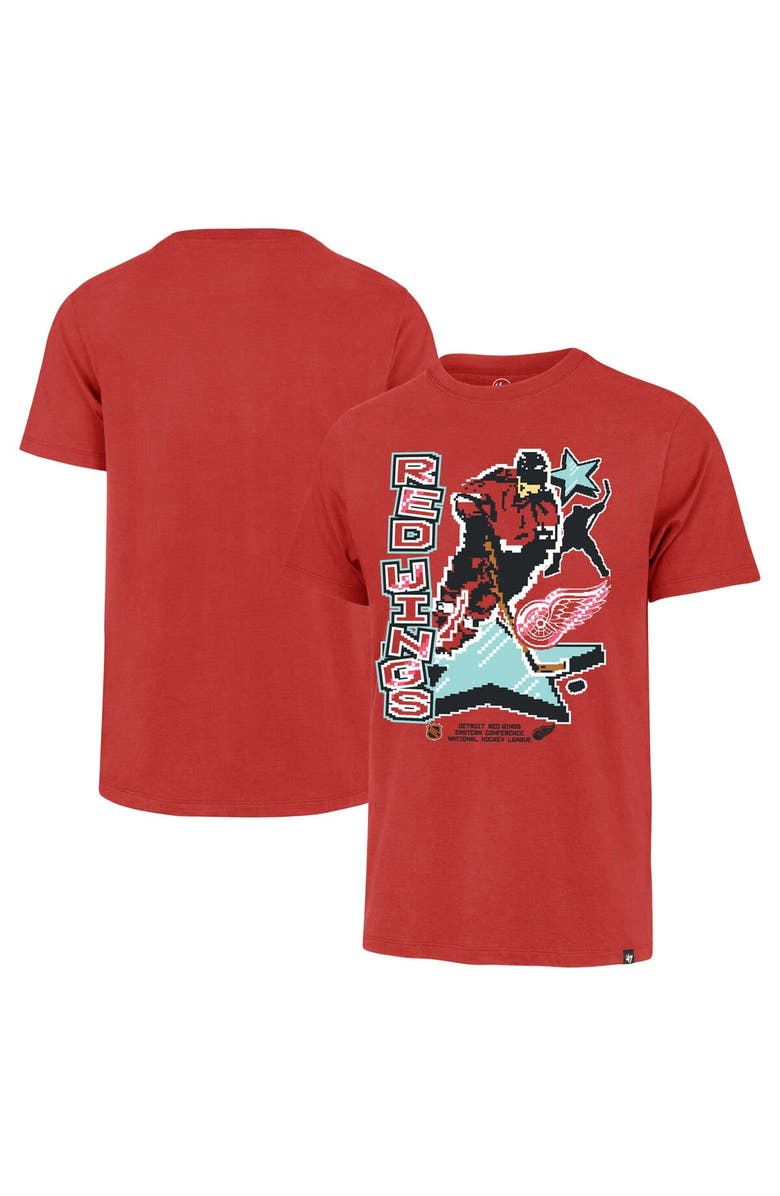 '47 Men's '47 Red Detroit Red Wings Lamp Lighter Franklin T-Shirt, Main, color, Red