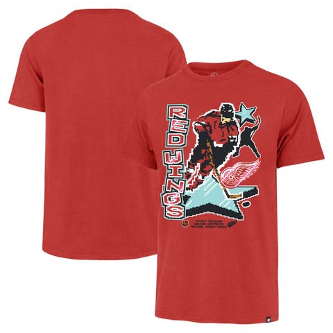 Men's '47 Red Detroit Red Wings Lamp Lighter Franklin T-Shirt