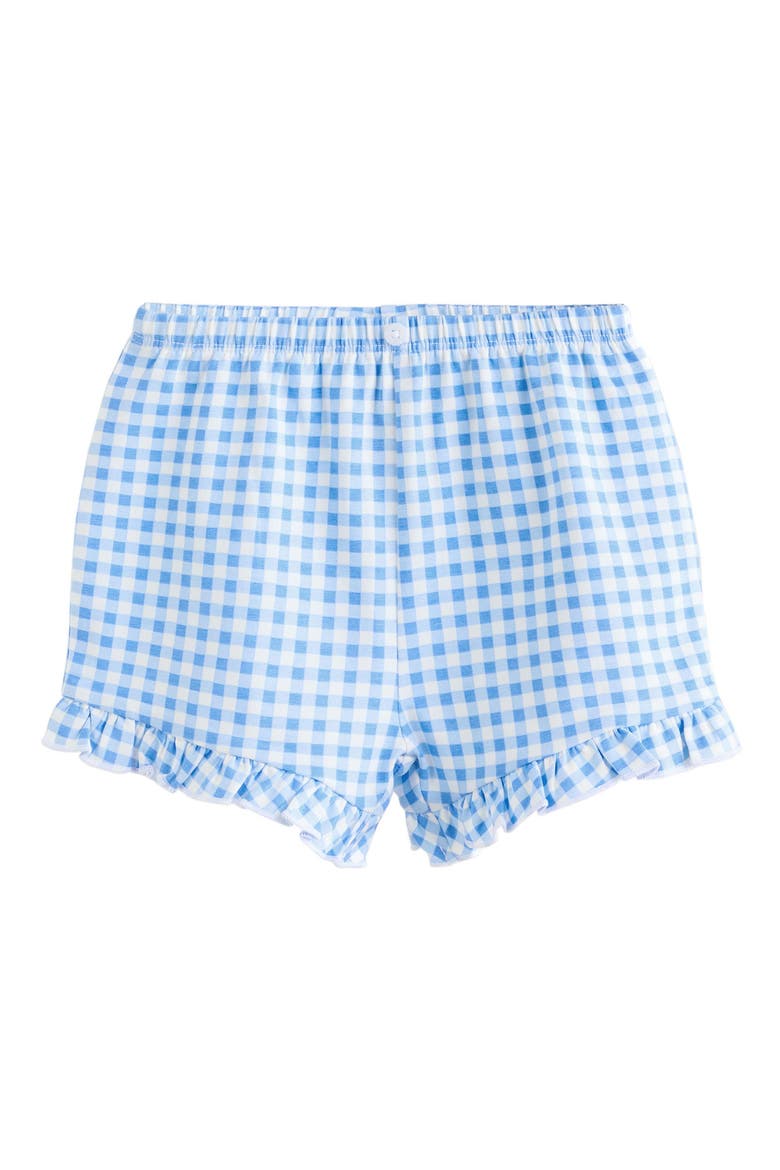 Kids' Fruit Market Embroidered T-Shirt & Gingham Shorts Set, Alternate, color, WHITE/BLUE