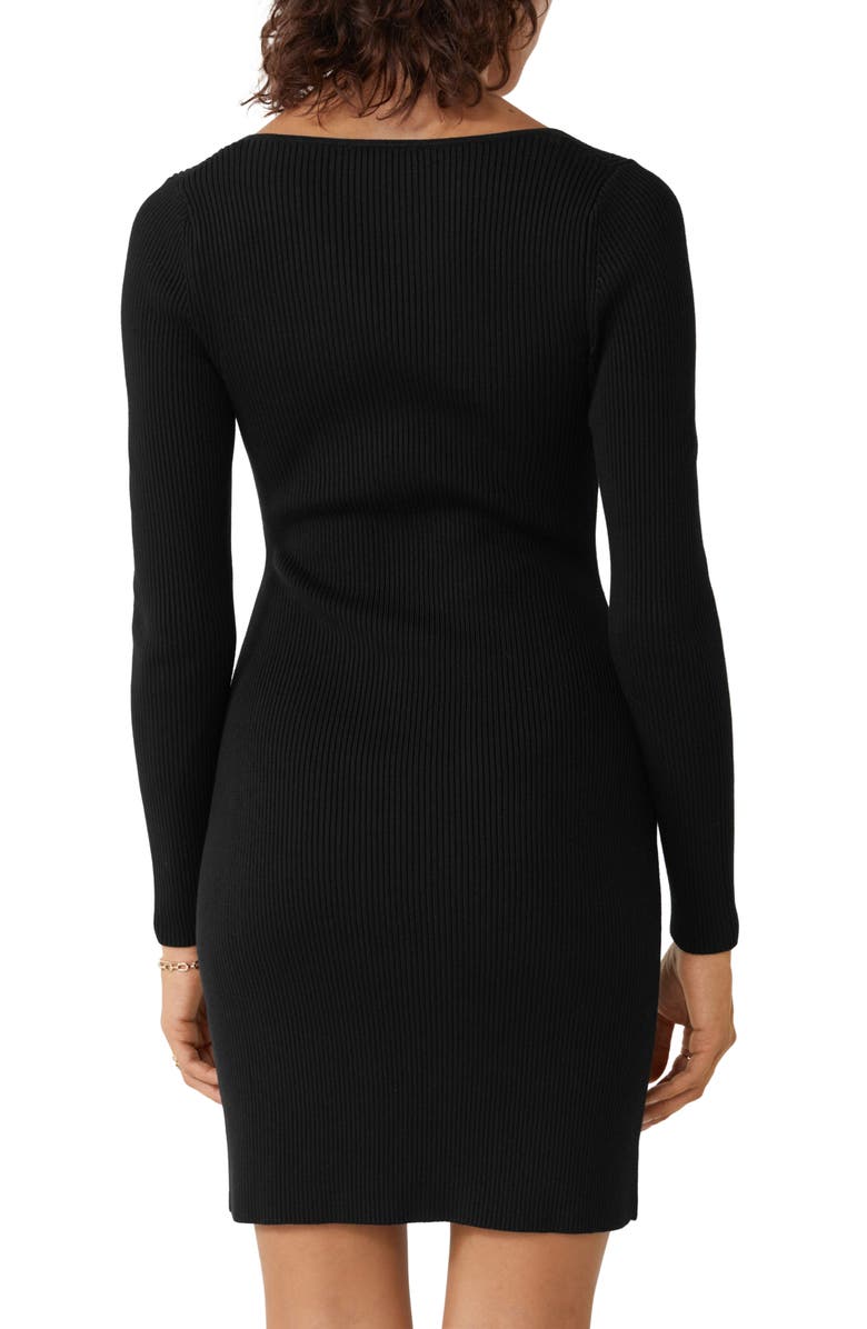 & Other Stories Bustier Long Sleeve Knit Minidress, Alternate, color, 