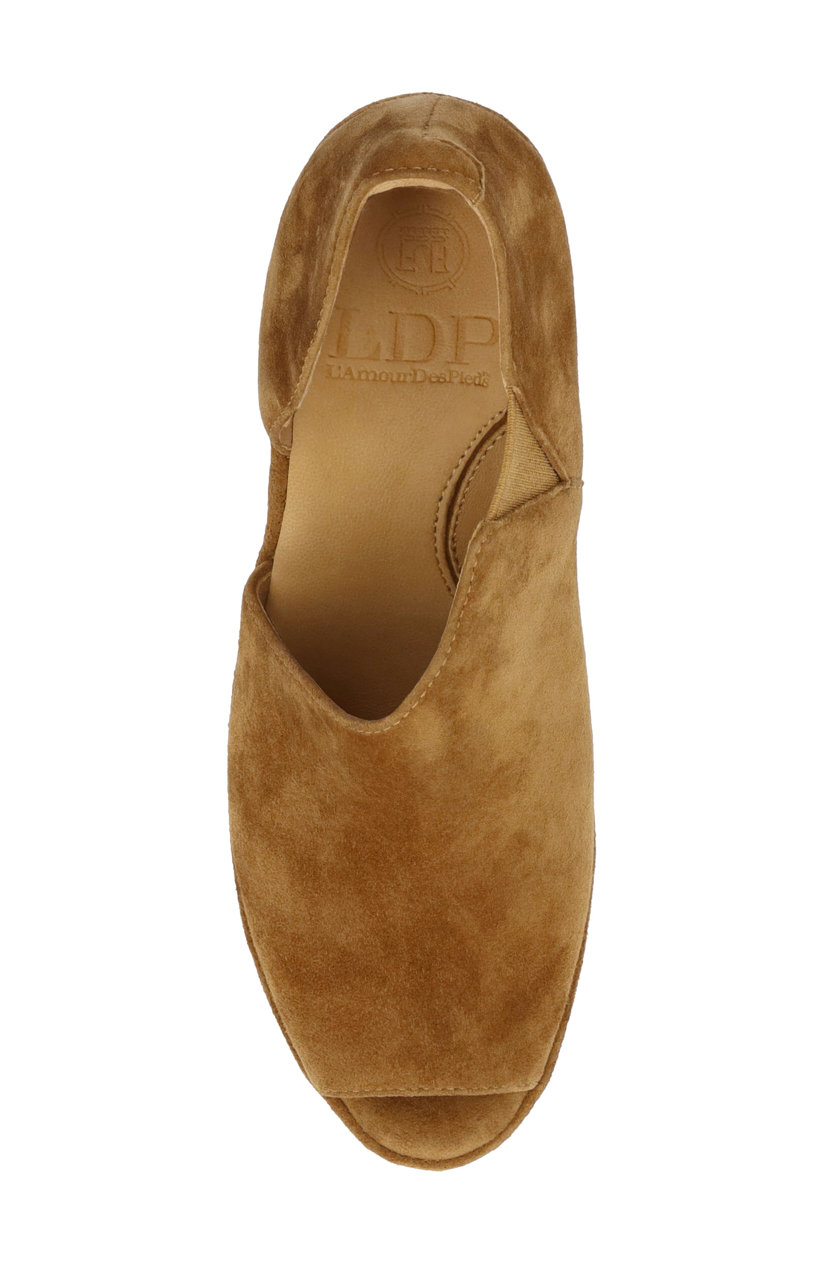 Oksana Peep Toe Bootie, Alternate, color, COFFEE