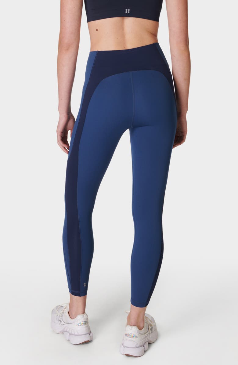Sweaty Betty Power Texture Ankle Leggings, Alternate, color, Flux Blue