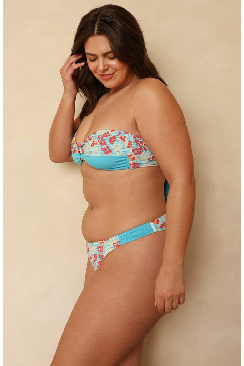 Disco Bandeau Bikini Top, Alternate, color, Botanica
