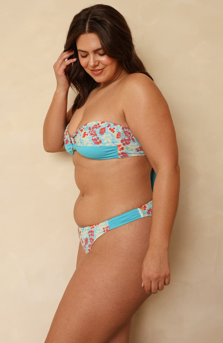 Dippin Daisys Disco Bandeau Bikini Top, Alternate, color, Botanica