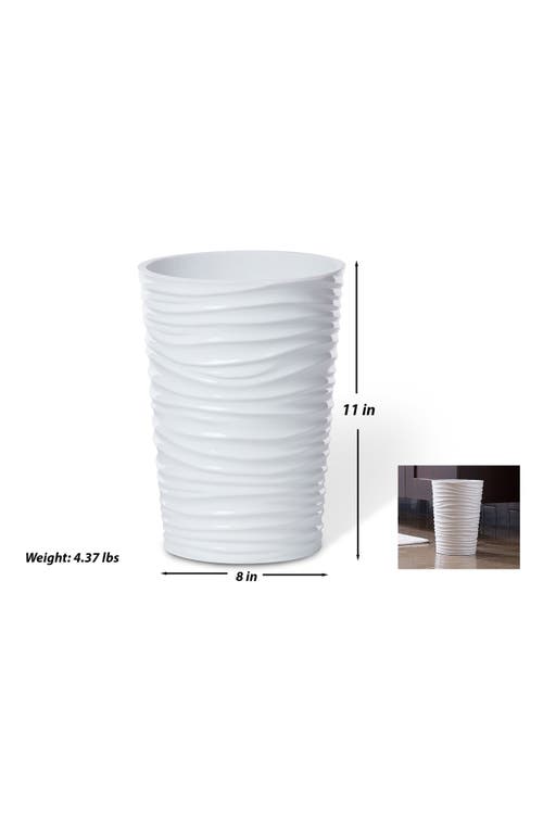 Roselli Trading Company By The Sea Trash Can In White