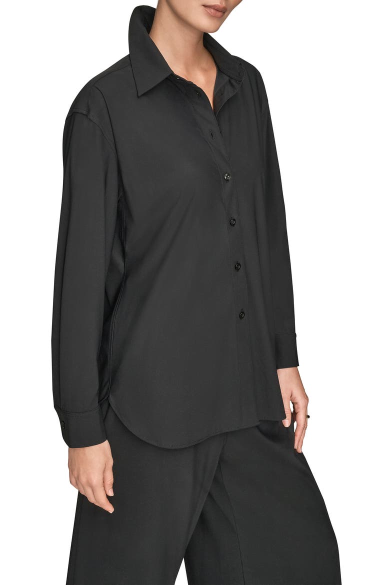 Front Button Shirt, Alternate, color, BLACK