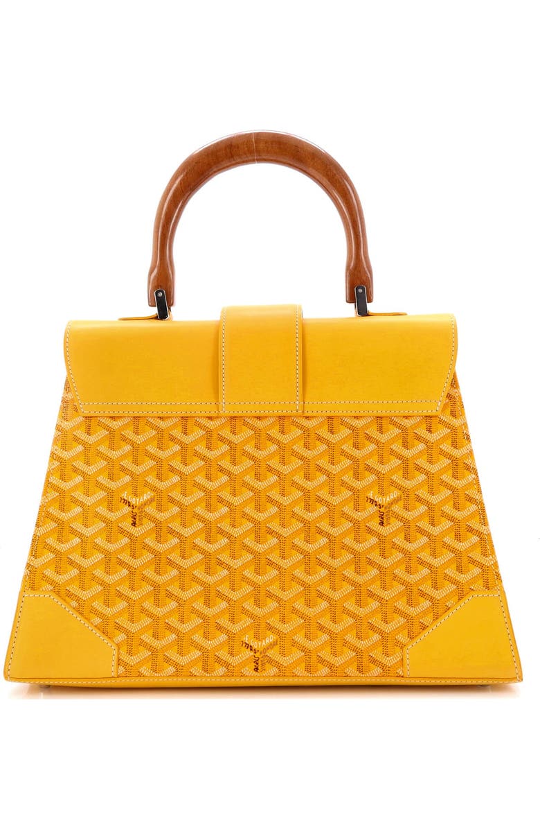 Pre-Owned Goyard Saigon Top Handle Bag Coated Canvas with Leather MM, Alternate, color, Yellow