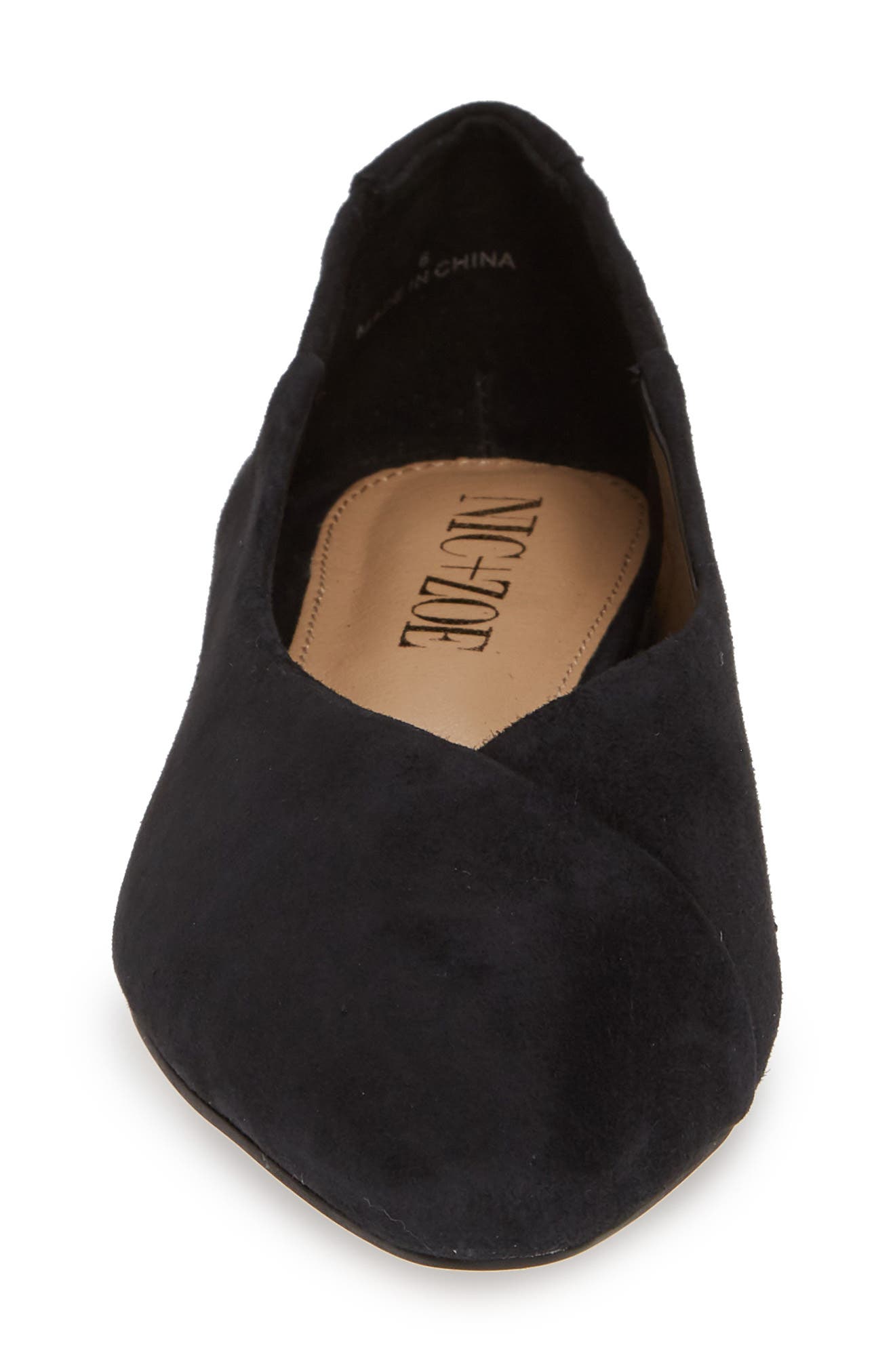 Sabrina Ballet Flat, Alternate, color, BLACK SUEDE