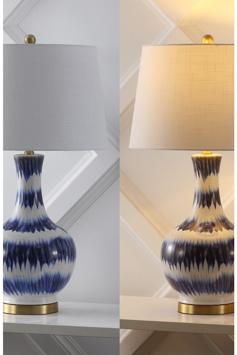 Tucker 30.5" Ceramic/Metal LED Table Lamp, Alternate, color, Blue/White