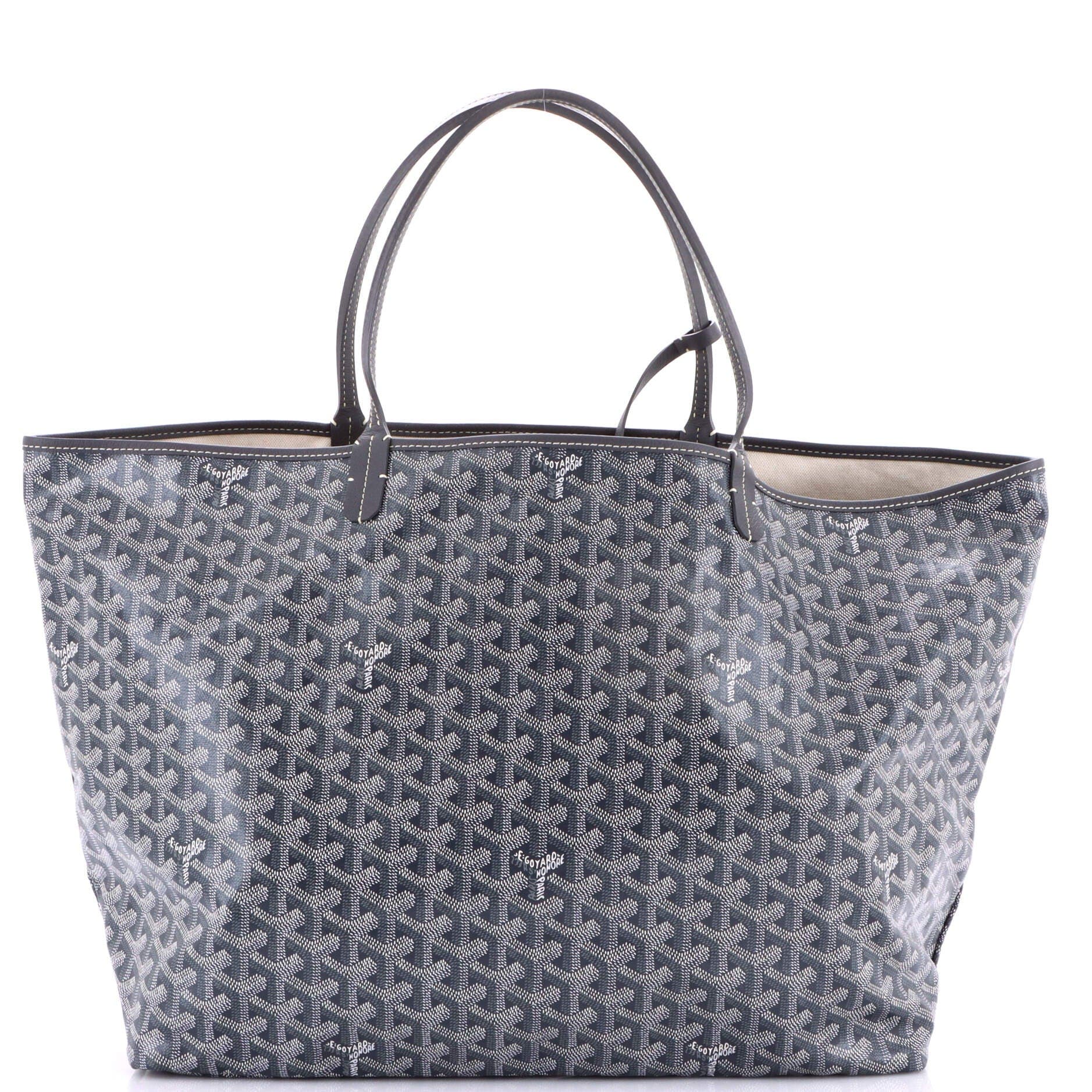 Pre-Owned Goyard Saint Louis Tote Coated Canvas GM, Main, color, Gray