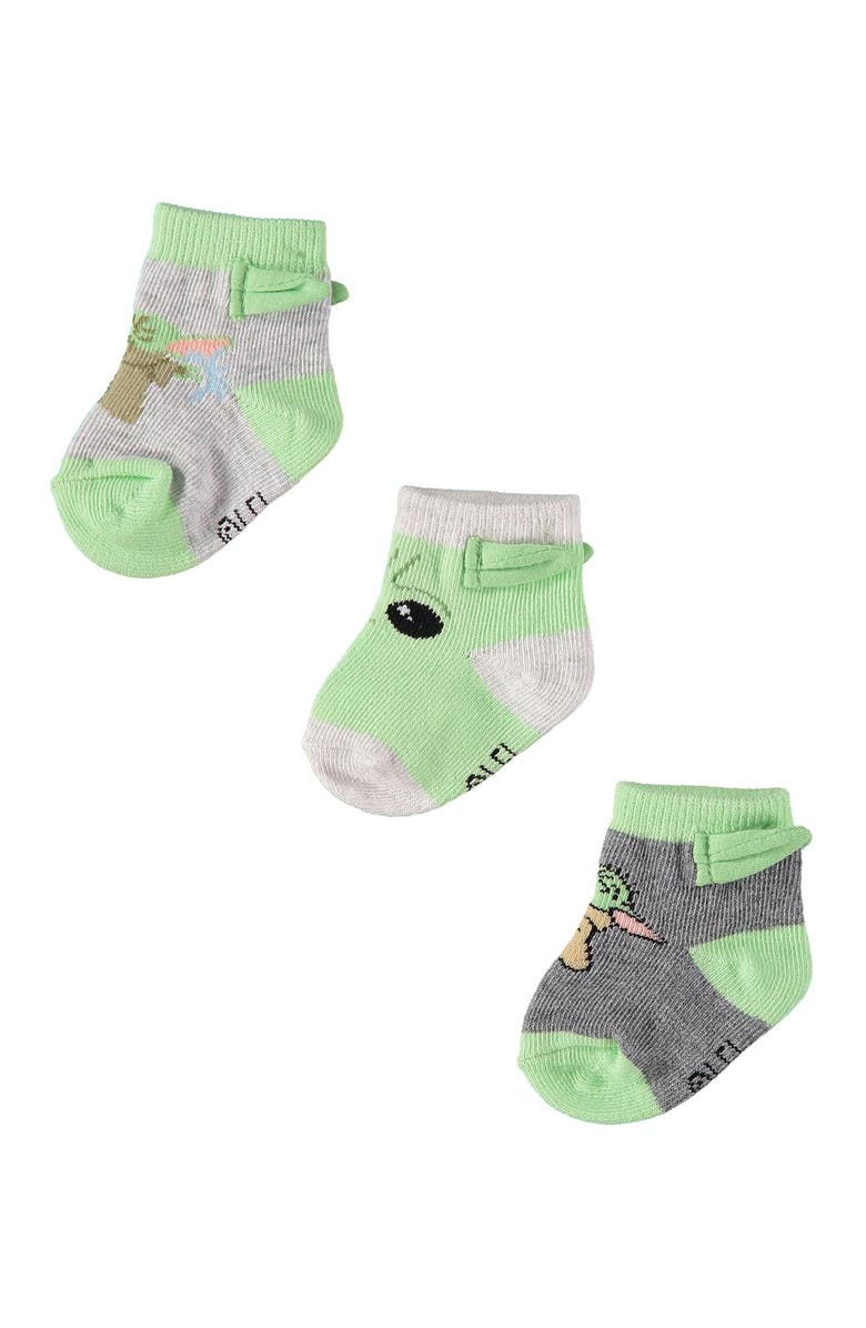 Happy Threads Baby Yoda Booties - Pack of 3, Alternate, color, 