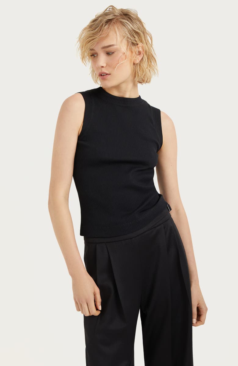 Brunello Cucinelli Ribbed jersey top, Alternate, color, 