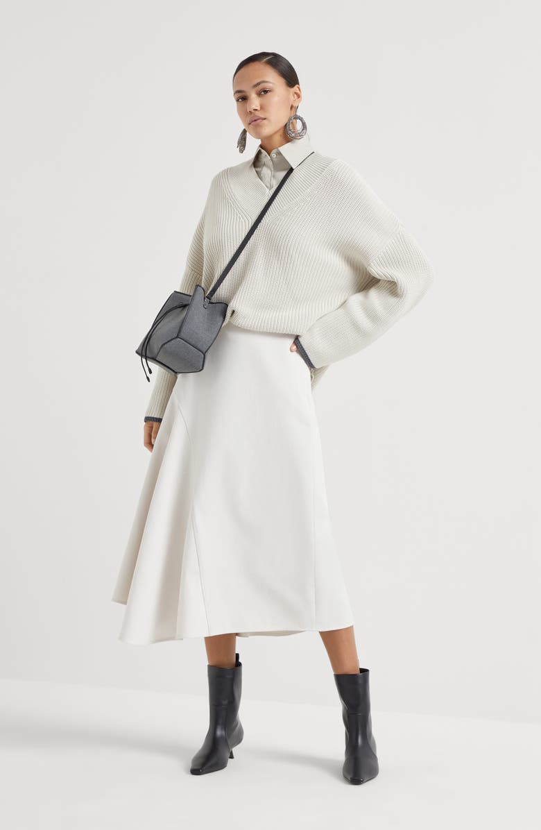 Brunello Cucinelli Asymmetric skirt, Alternate, color, 