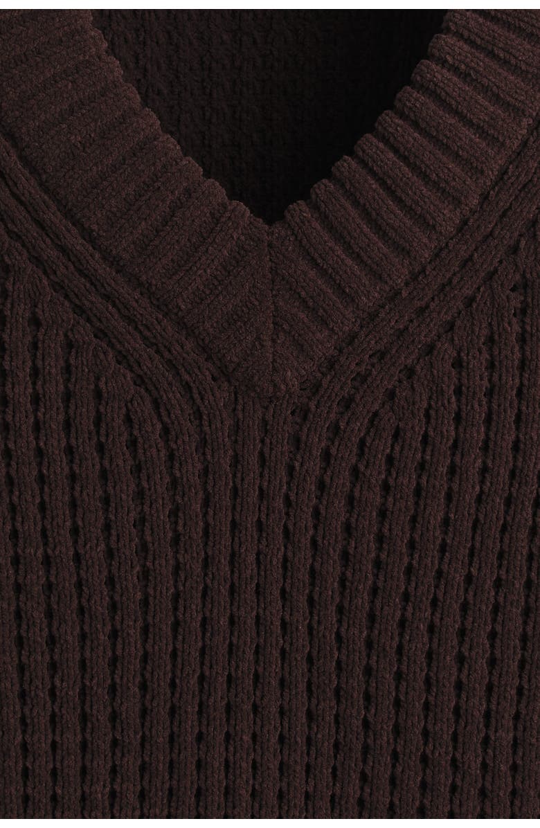 H&M Regular Fit Sweater Vest, Alternate, color, Dark Brown