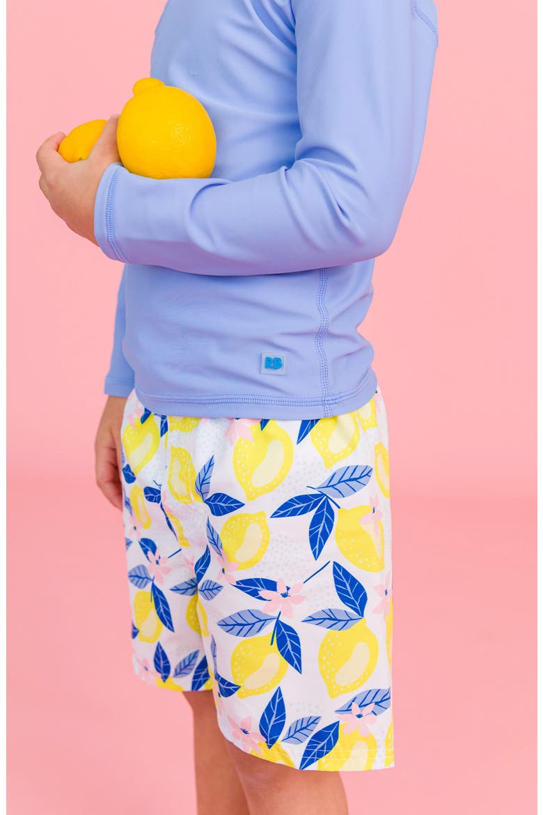 Periwinkle Long Sleeve Two-Piece Rashguard Swimsuit, Alternate, color, BLUE