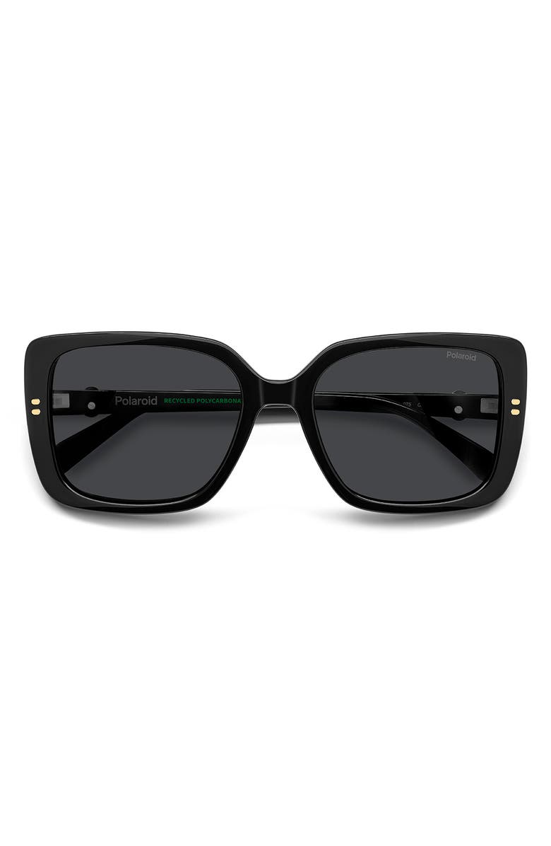 Polaroid 55mm Polarized Rectangular Sunglasses, Alternate, color, 
