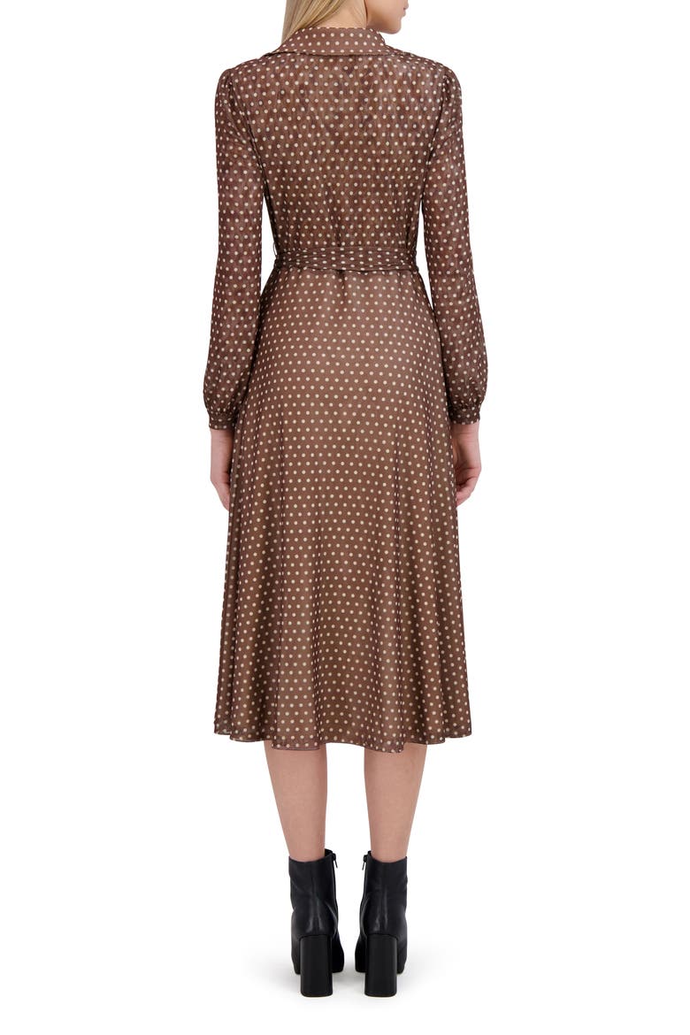Angela Reversible Long Sleeve Wrap Front Dress, Alternate, color, BROWN MULTI