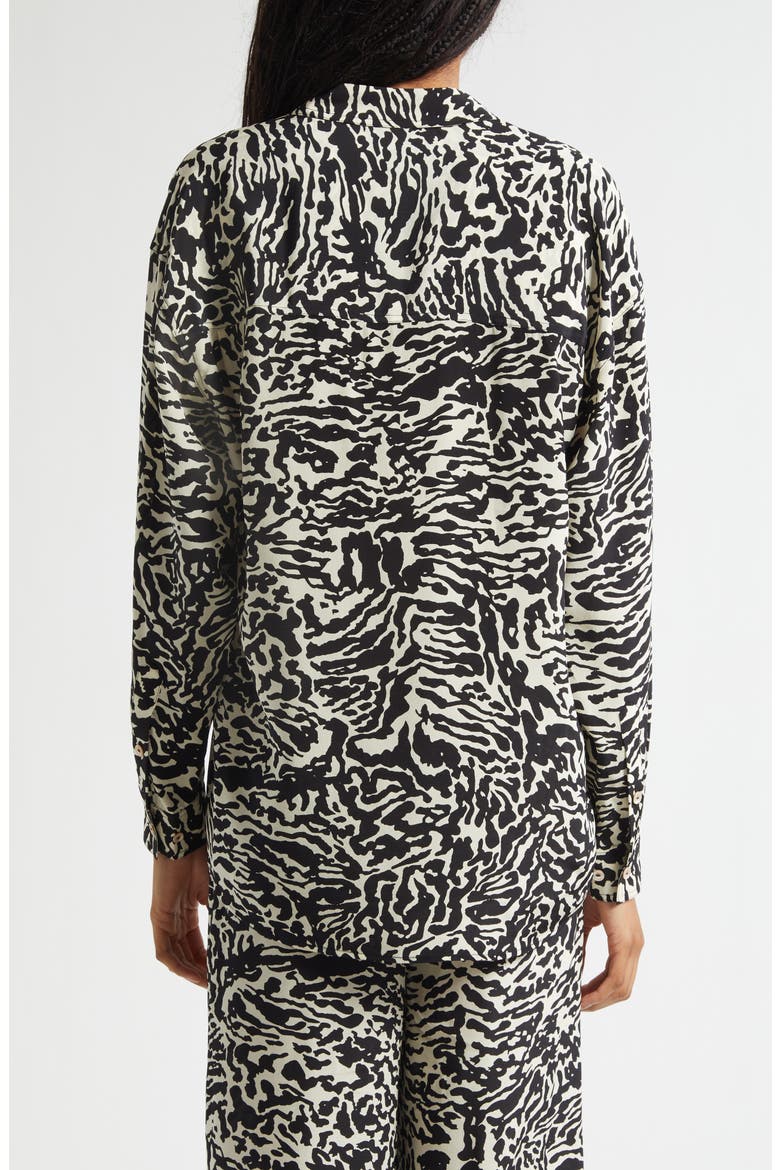 Soren Silk Button-Up Shirt, Alternate, color, SPOTTED JASPER