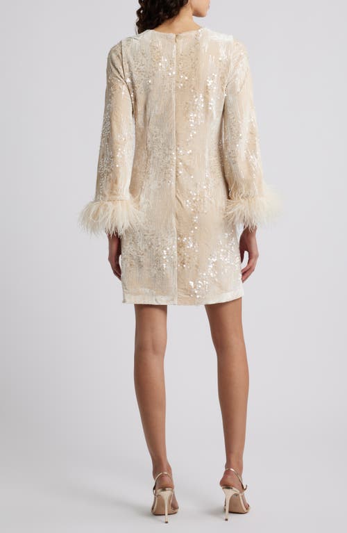 Julia Jordan Sequin Embellished Minidress In Nude