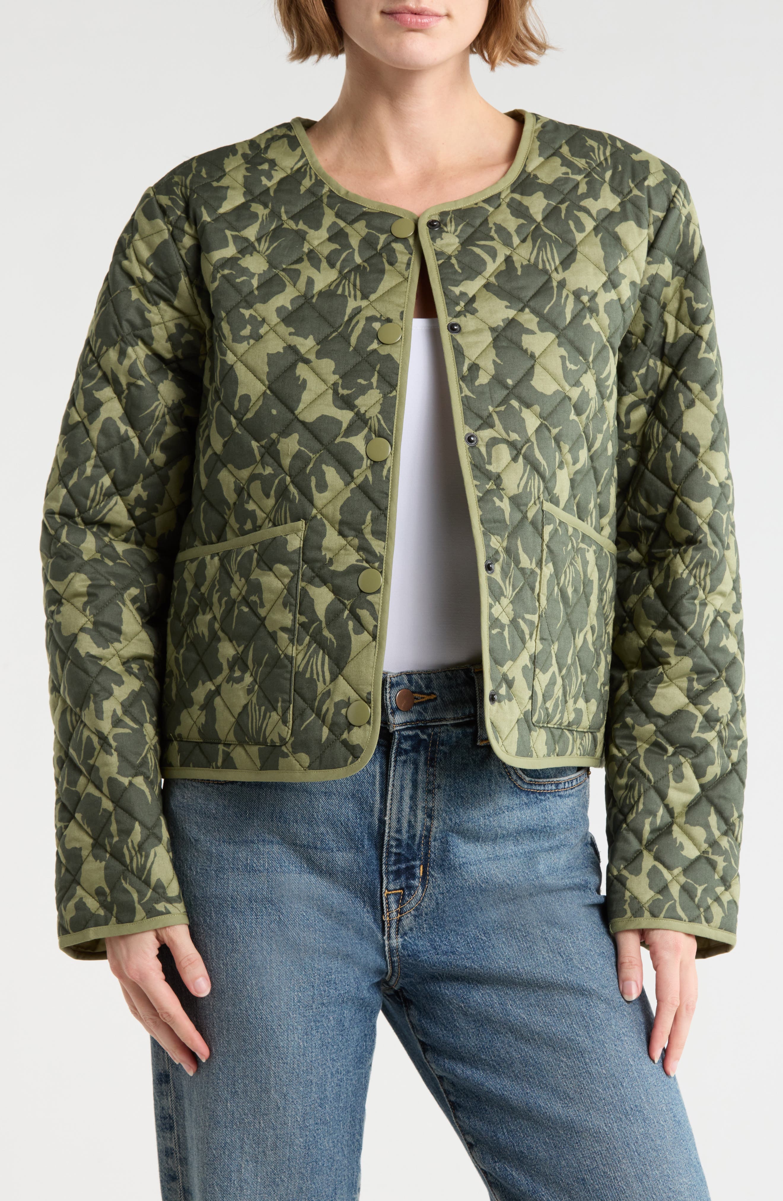 Sanctuary Floral Quilted Jacket