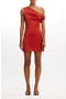 Becca One-Shoulder Satin Cocktail Minidress