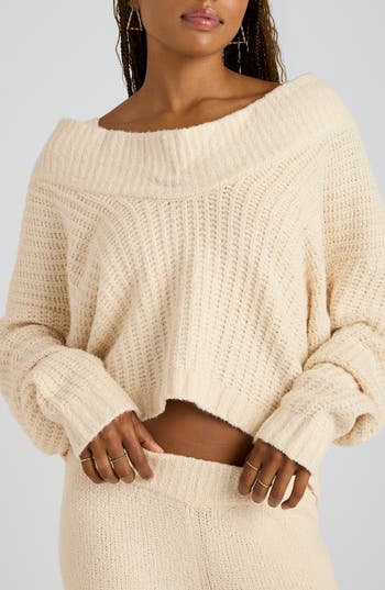 Florence By Mills Open Back Reversible Sweater In Neutral