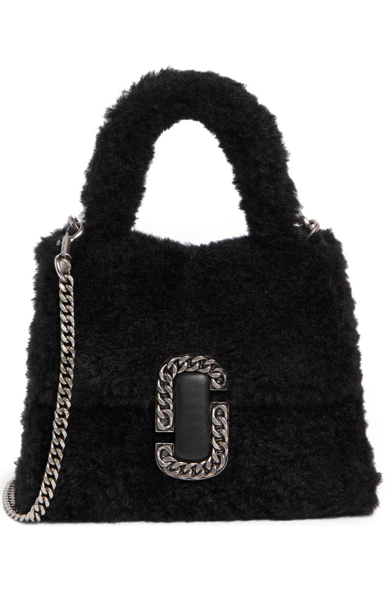 Marc Jacobs Faux Fur Min Top Handle Satchel, Main, color,
