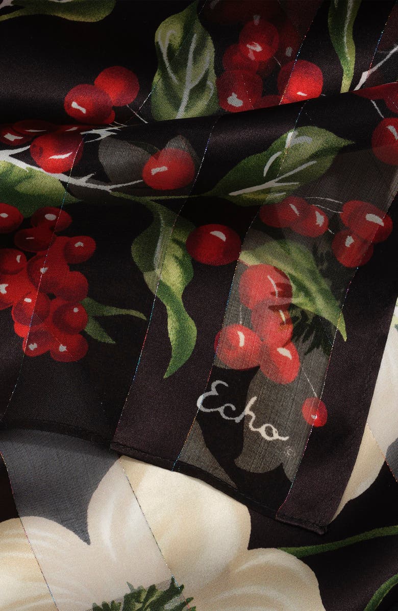 Echo Amaryllis Silk Scarf, Alternate, color, 