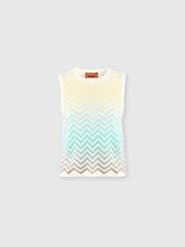Missoni Sleeveless Top In Cotton And Viscose Chevron Dégradé