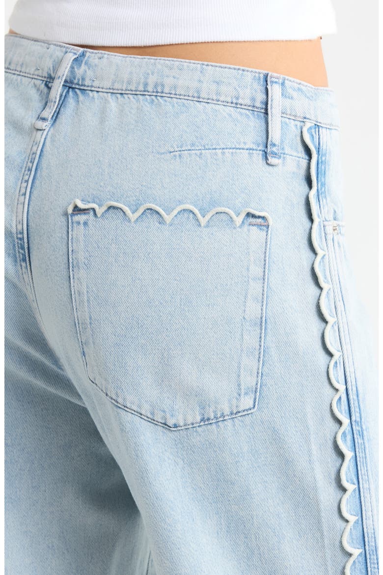 Phoebe Drawstring Waist Denim Pants, Alternate, color, LIGHT BLUE