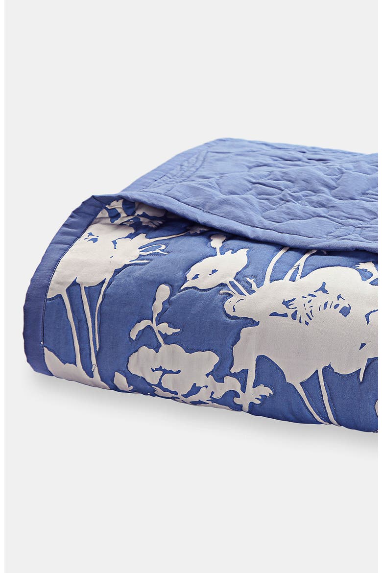 'floral' quilt, Main, color, COLONY BLUE