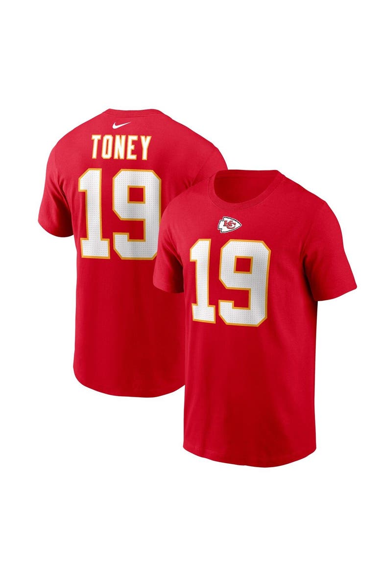 Men's Nike Kadarius Toney Red Kansas City Chiefs Player Name & Number T-Shirt, Main, color, Red