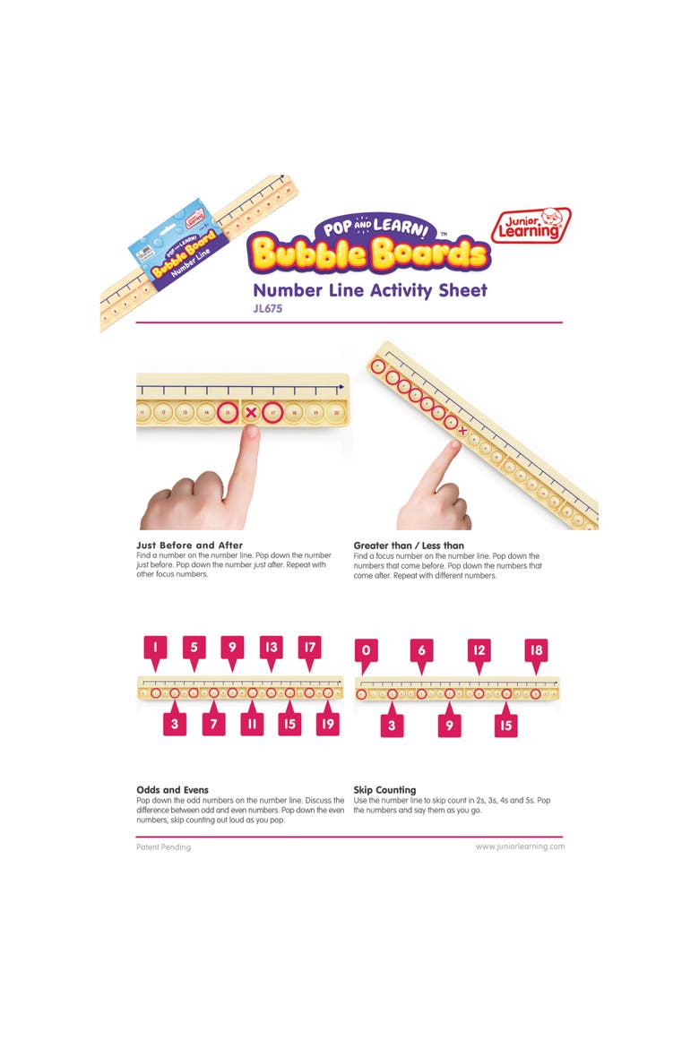 Number Line Bubble Board, Alternate, color, Multicolored