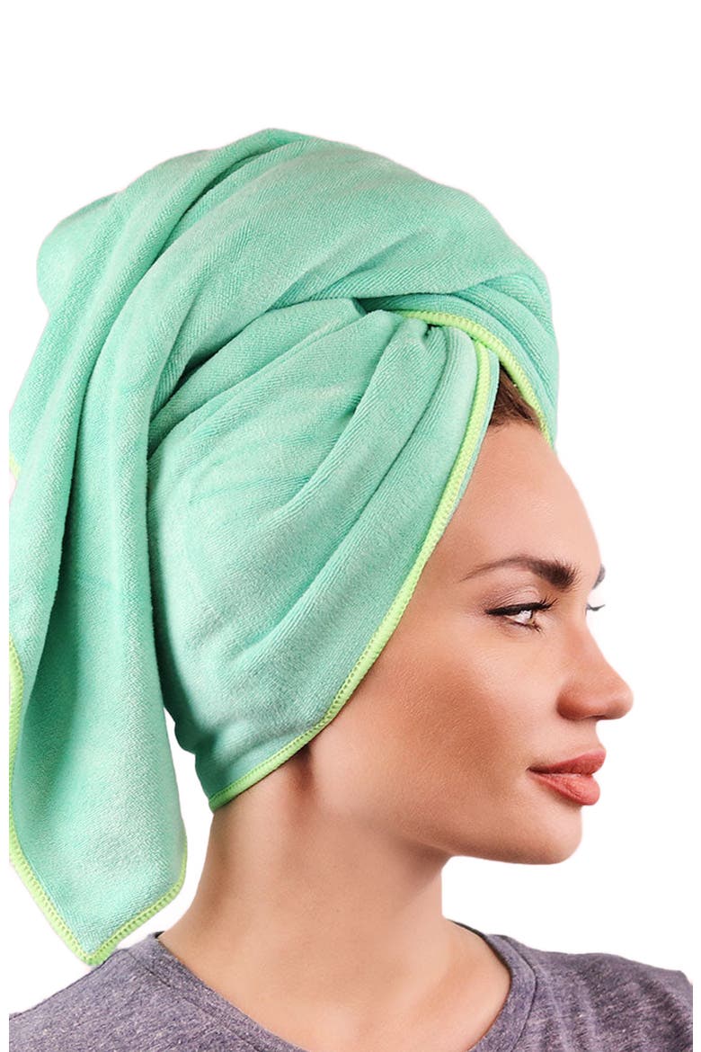 Microfiber Hair Towel, Alternate, color, Sand
