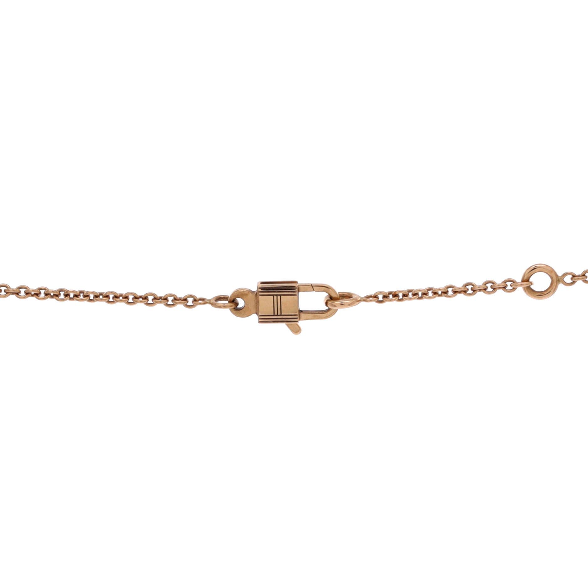 Birkin Amulette NM Pendant Necklace 18K Rose Gold and Diamonds, Alternate, color, Metallic Gold