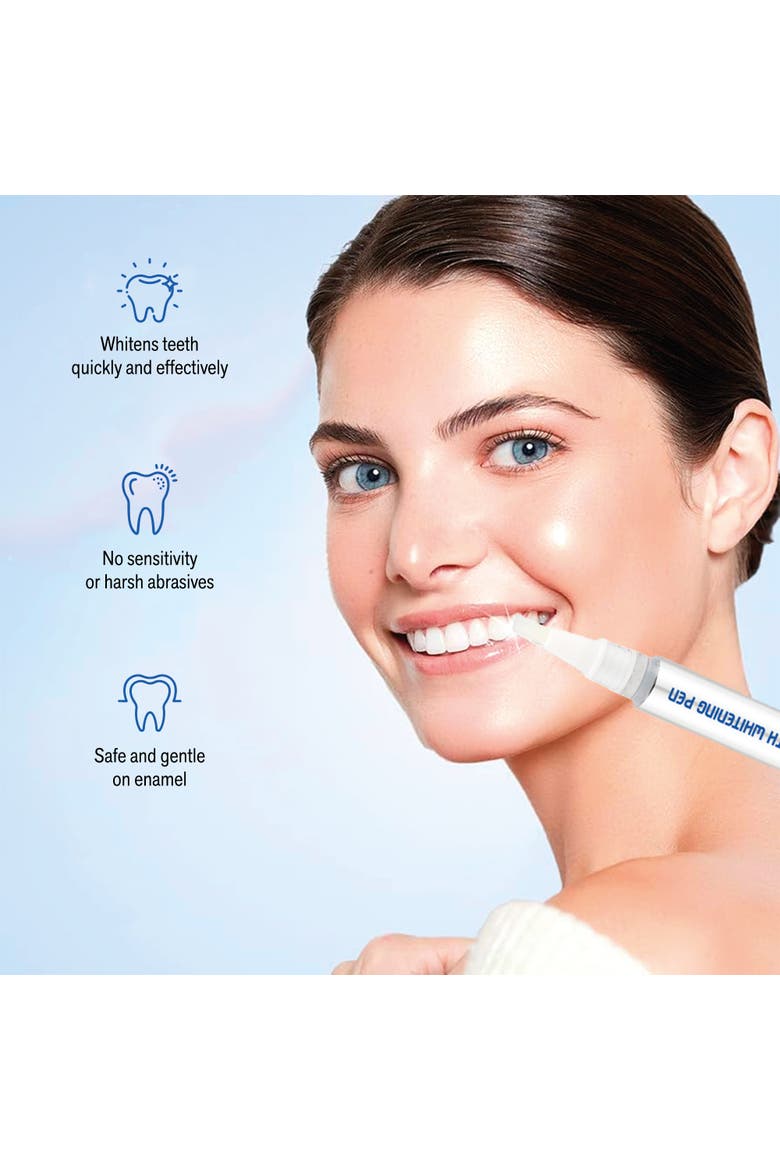 Complete Smile Whitening Bundle - LED Whitening Kit + Whitening Pens + Professional Whitening Strips, Alternate, color, White